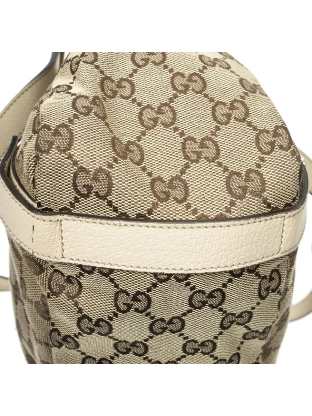 Gucci Abbey Hobo Diagonal Beige Ivory GG Canvas - Picture 8 of 10